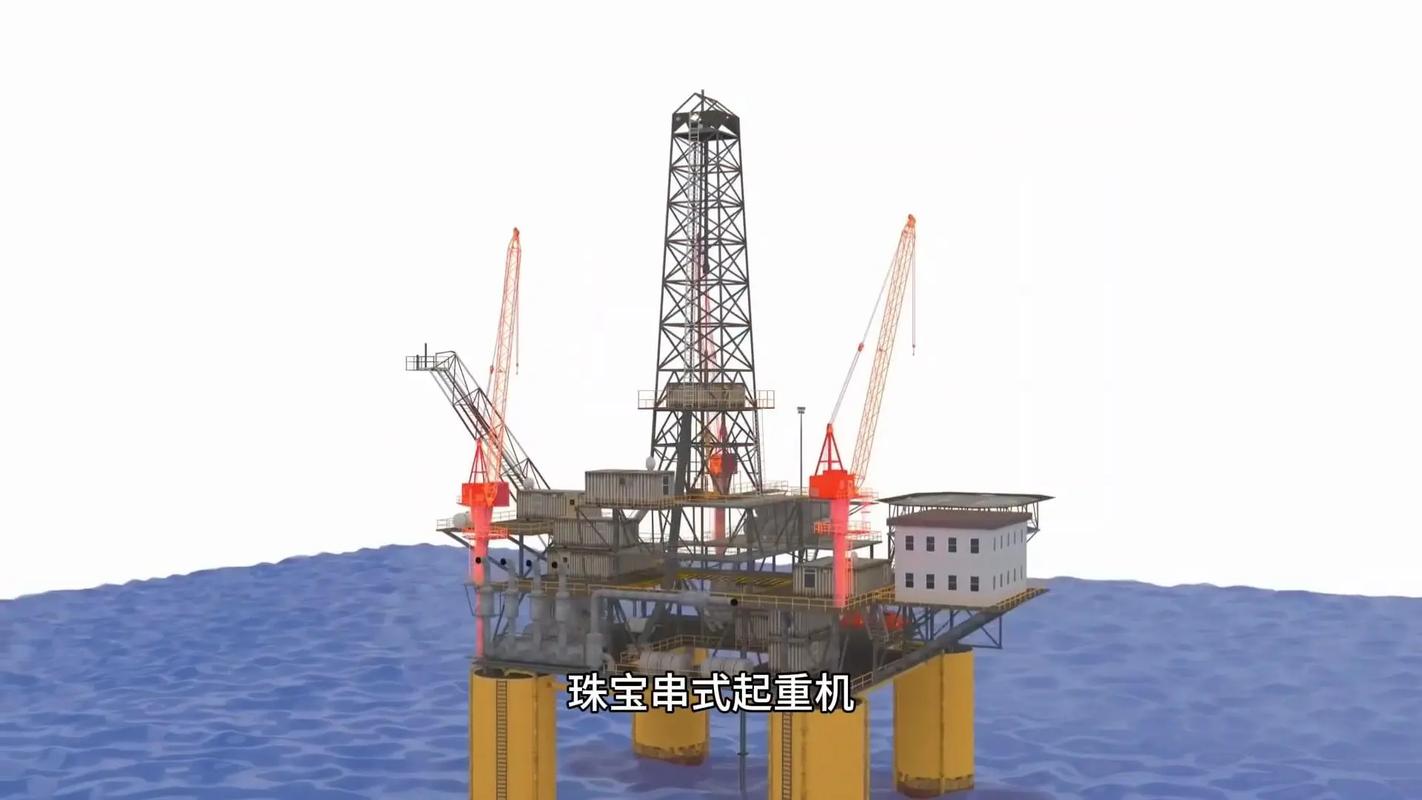 海上石油钻井平台工作原理#科技 #知识分.海上石油钻机或